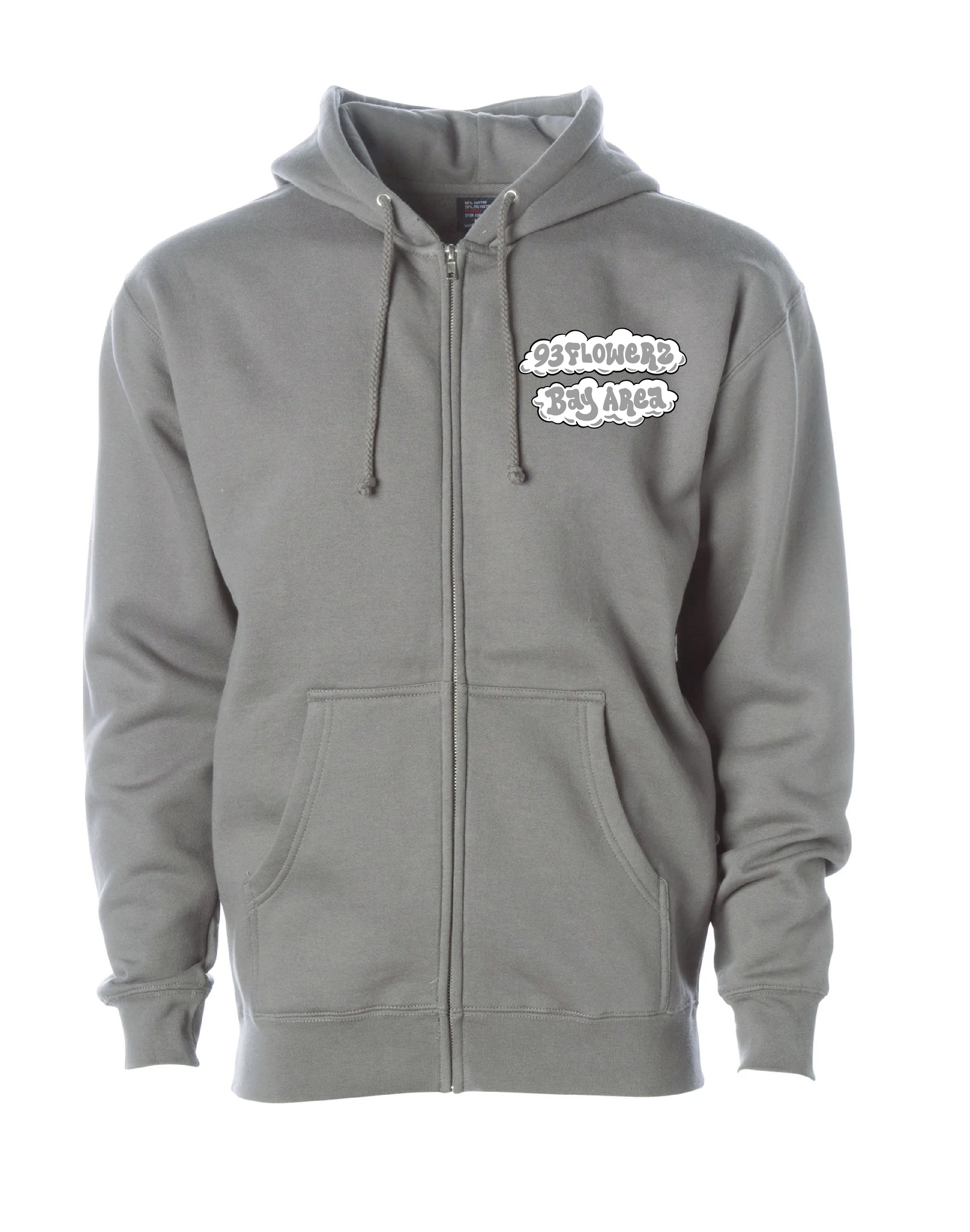 93FLOWERZ Zip Hoodie in Charcoal – 93Flowerz 93FLOWERZ Zip Hoodie in Charcoal – 93Flowerz